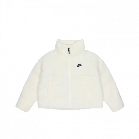 Nike Short Faux Fur Jacket White