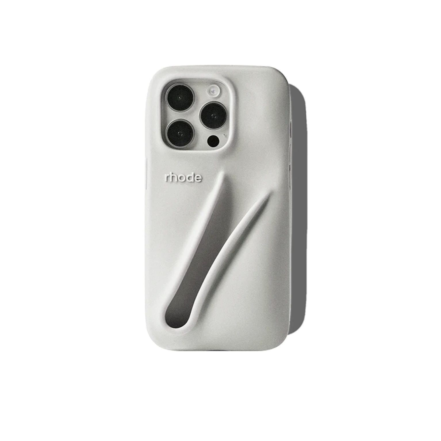 Чехол Rhode Lip Silicone Case Grey