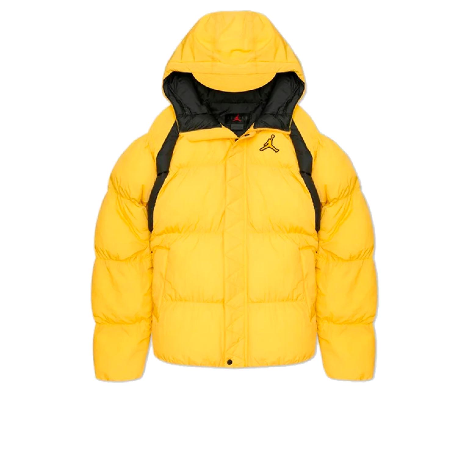 Jordan Wide Stripe Zipper Hooded Winter Jacket Men s Yellow Kickstown