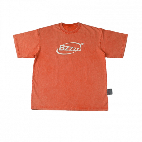 Bzzz Tee Logo Orange White