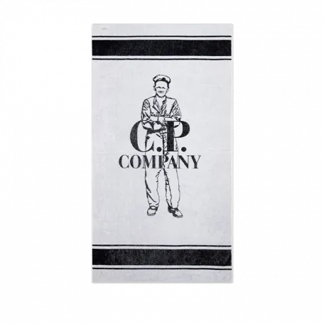 C.P.Company British Sailor Graphic Towel Beach White/Navy