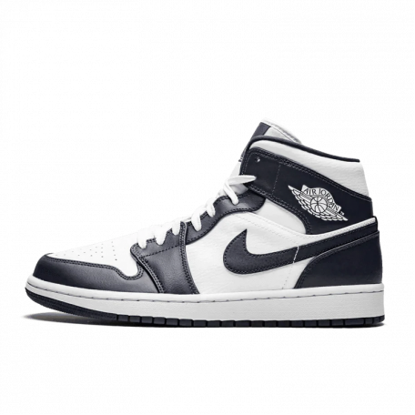 Air Jordan 1 Mid White Metallic Gold Obsidian