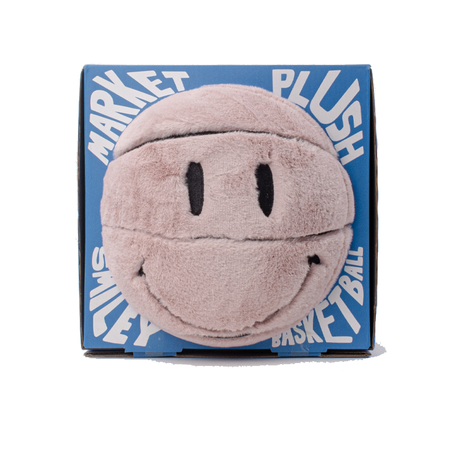Market SMILEY Sherpa Basketball Pillow Blush