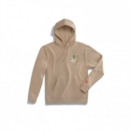 Travis Scott Cactus Jack x Jordan Pullover Hoodie Khaki/University Red (Asia Sizing)