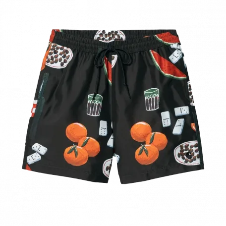 Шорты Carhartt WIP Slater Swim Trunks Isis Maria Dinner Print Black