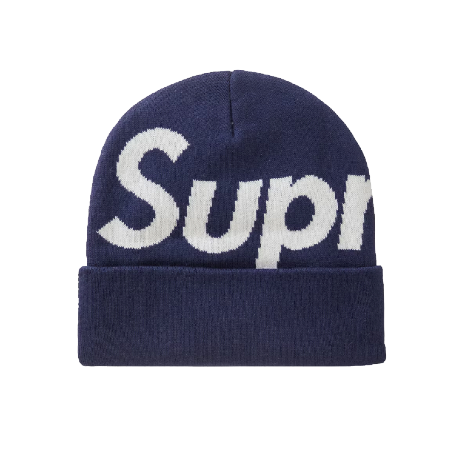 Supreme Big Logo Beanie Navy