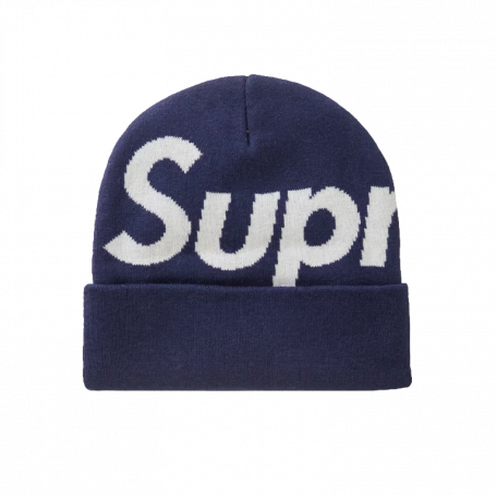 Supreme Big Logo Beanie Navy