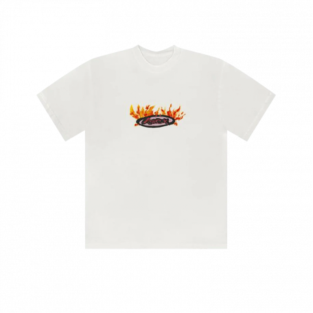 Travis Scott Cactus Jack Flame T-shirt Cream