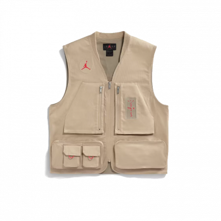 Travis Scott Cactus Jack x Jordan Utility Vest (Asia Sizing) Desert/Khaki/University Red