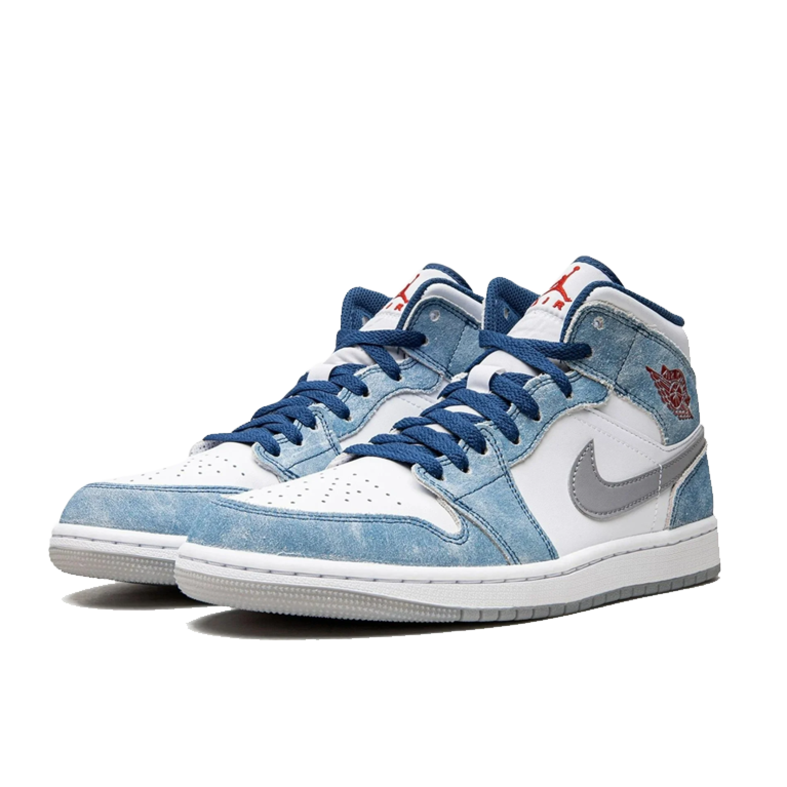 Кроссовки Air Jordan 1 Mid French Blue Fire Red