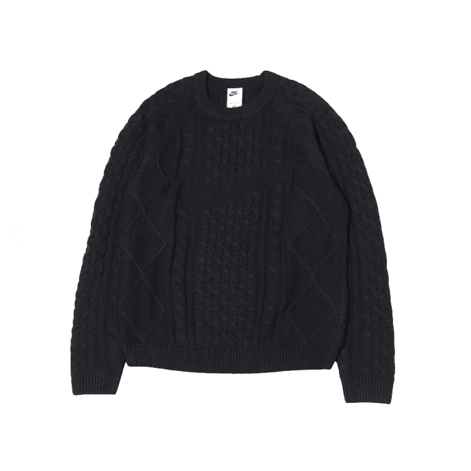 Nike Cable Knit Sweater Long Sleeve Black