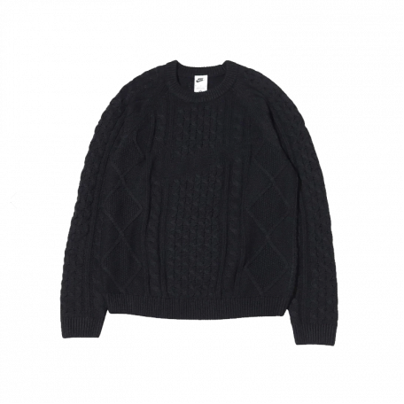 Nike Cable Knit Sweater Long Sleeve Black