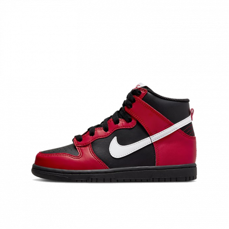 Nike Dunk High Black University Red White (PS) (Kids)