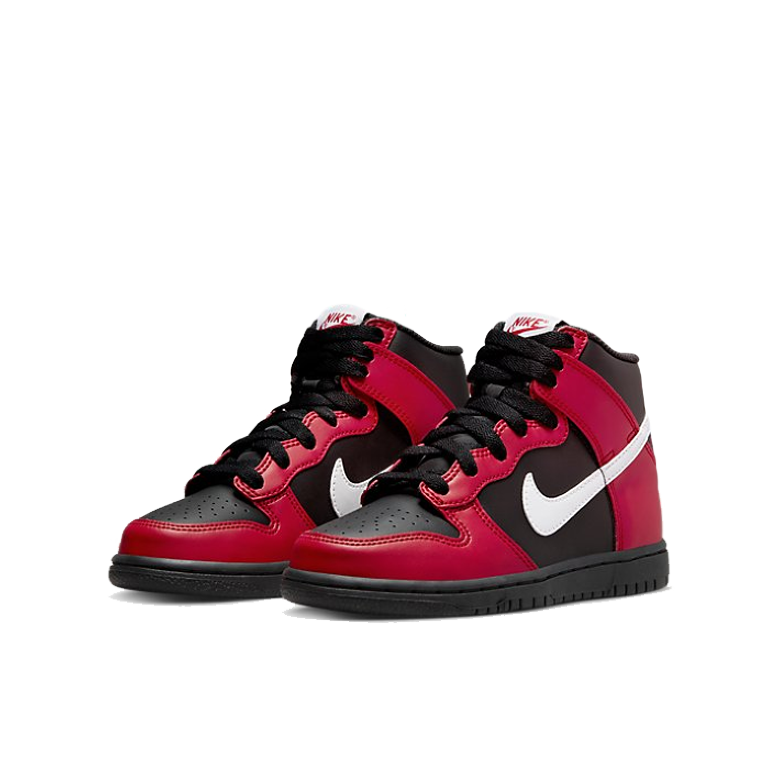 Кроссовки Nike Dunk High Black University Red White (PS) (Kids)