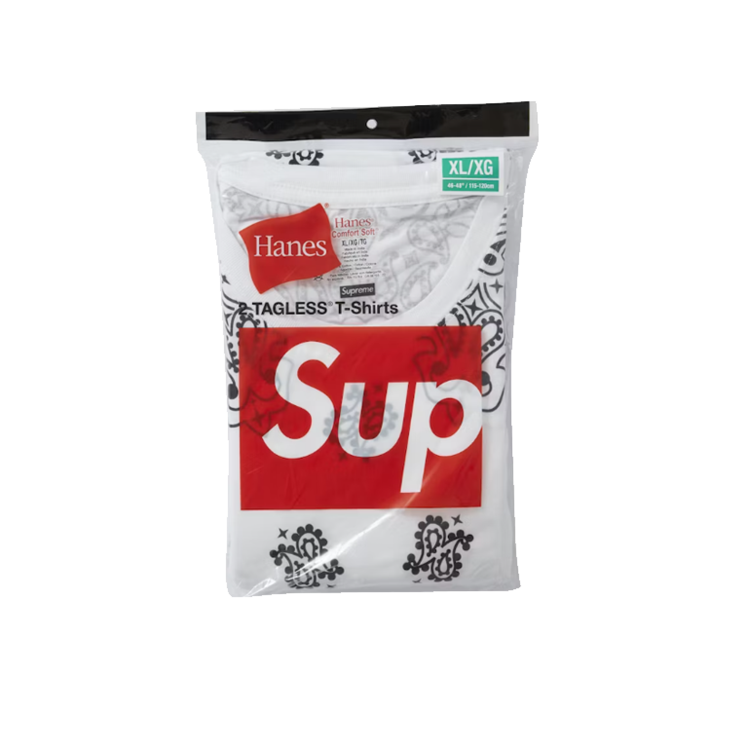 Supreme Hanes Bandana Tagless Tees White