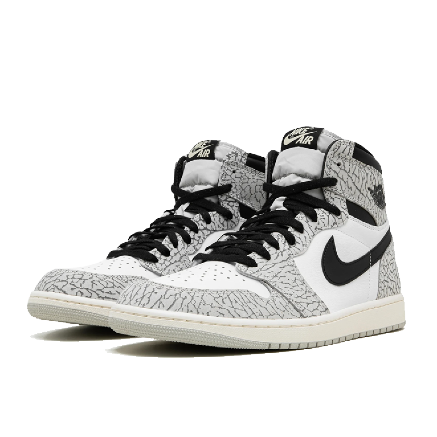 Кроссовки Air Jordan 1 Retro High OG White Cement