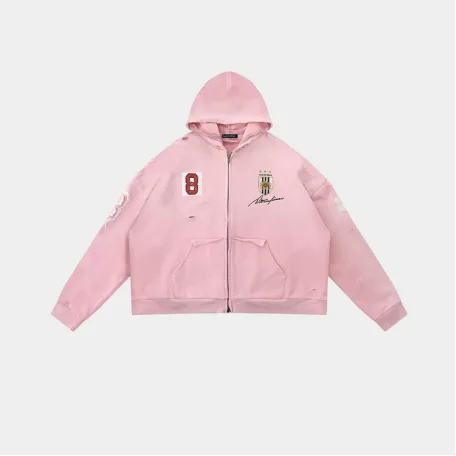 Зип-Худи MasonPrince Super Club 8 Star Zip Hoodie Pink