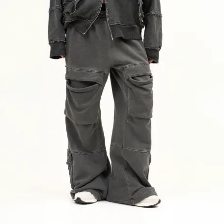 Штаны Sabe Pants Acid Wash Dark Grey