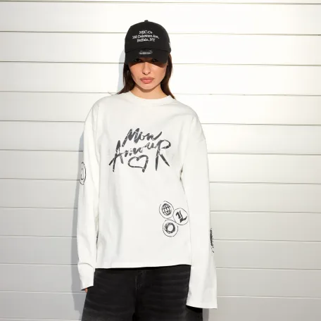 Лонгслив Sabe Mon Amour White Long Sleeve
