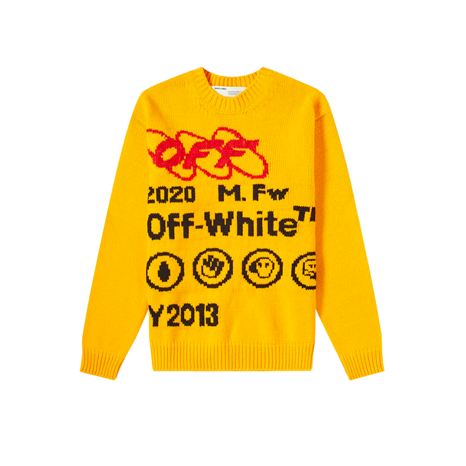 Off-White Industrial Y013 Knit Crewneck Yellow