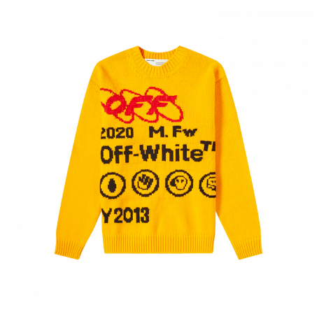 Off-White Industrial Y013 Knit Crewneck Yellow